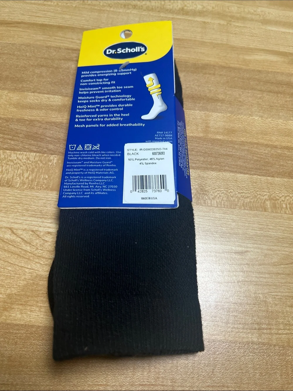 #2801**Dr. Scholl's Black Work Compression Over-the-Calf Socks
